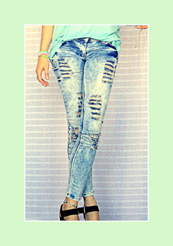 Ripped and Distressed Skinny Jeans